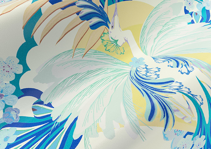 Faded Glamour, China Blue White - Twist&Fit Roman Blind - Image 4